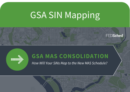 gsa schedule consolidation sin mapping