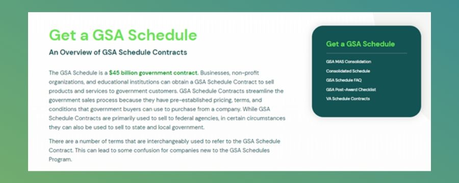 Get a GSA Schedule Overview