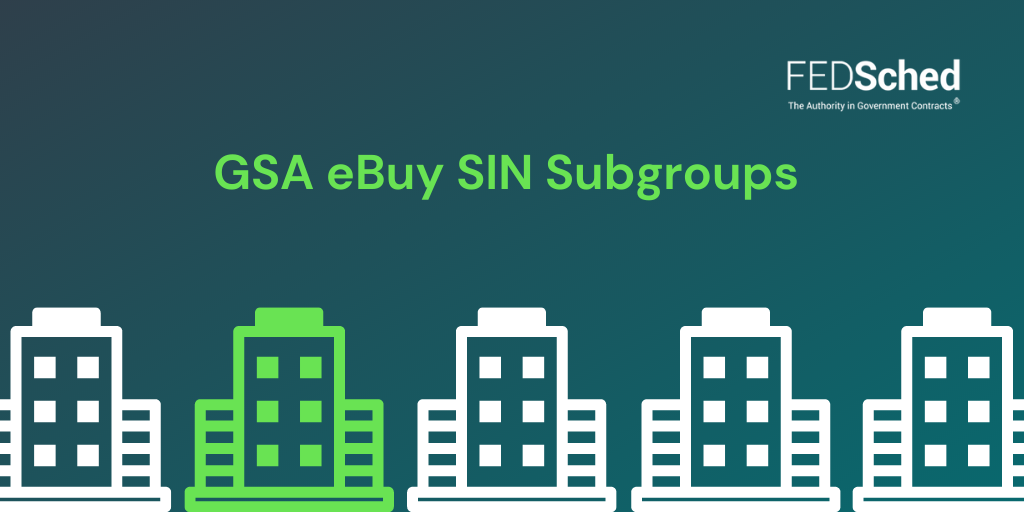 GSA eBuy SIN Subgroups