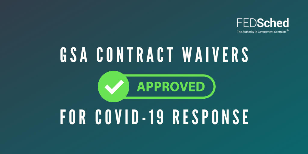 GSA MAS Contract Waivers for COVID-19 Response